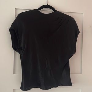 House of Foxy 1930s 1940s black liquid satin draped blouse vintage